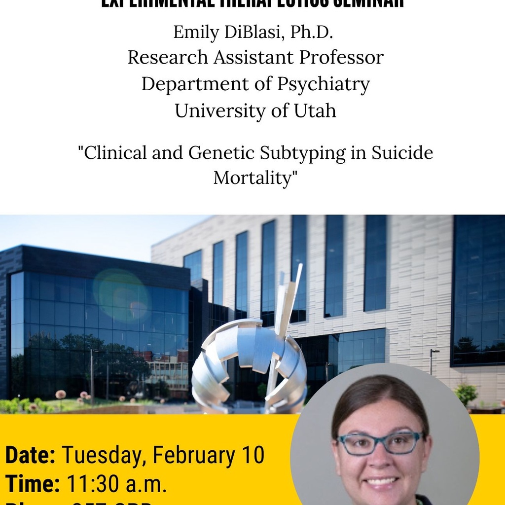 College of Pharmacy PSET Seminar Series: Emily DiBlasi, PhD promotional image